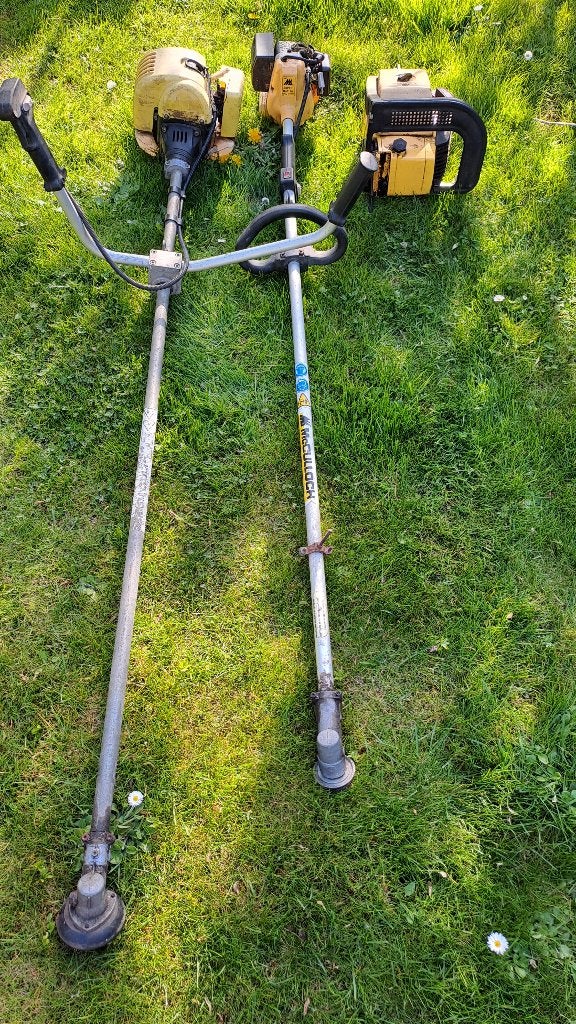 oude bosmaaiers en zaag, Tuin en Terras, Ophalen, Gebruikt, Benzine