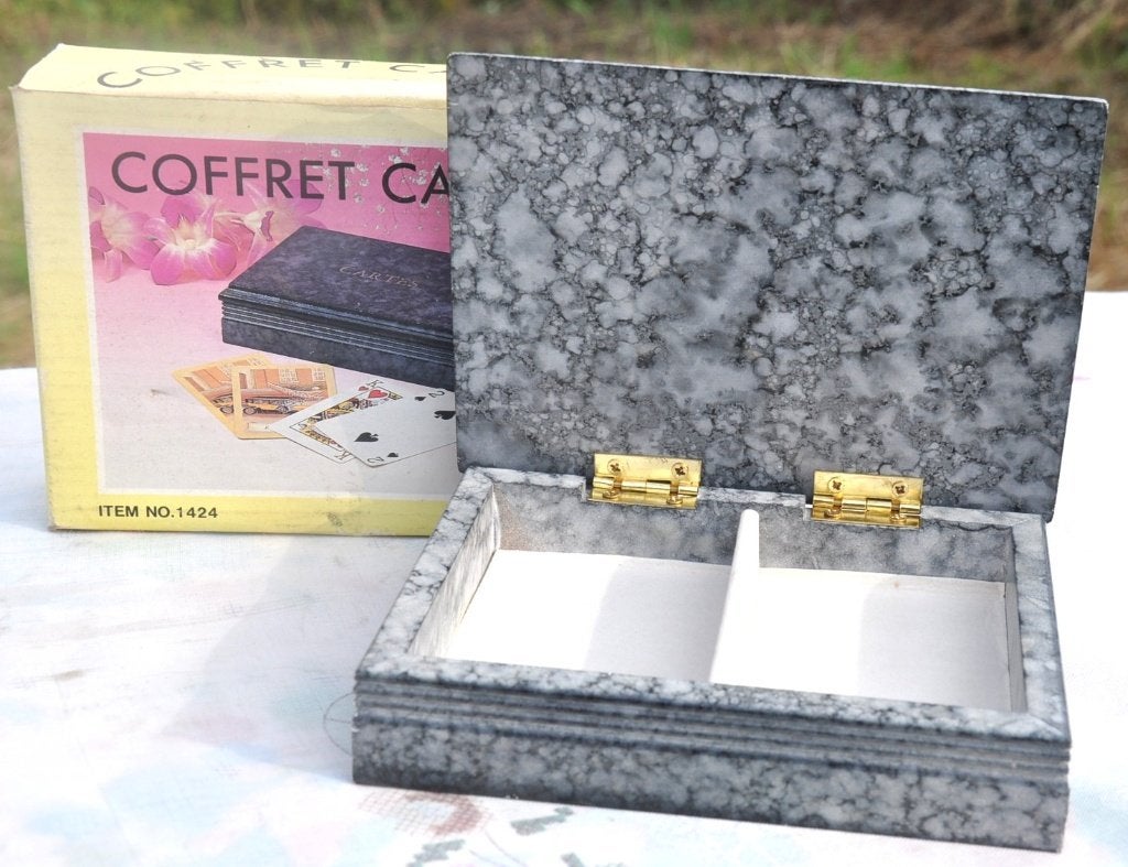 coffret pour rangement jeux de cartes, Antiek en Kunst, Antiek | Woonaccessoires, Ophalen of Verzenden