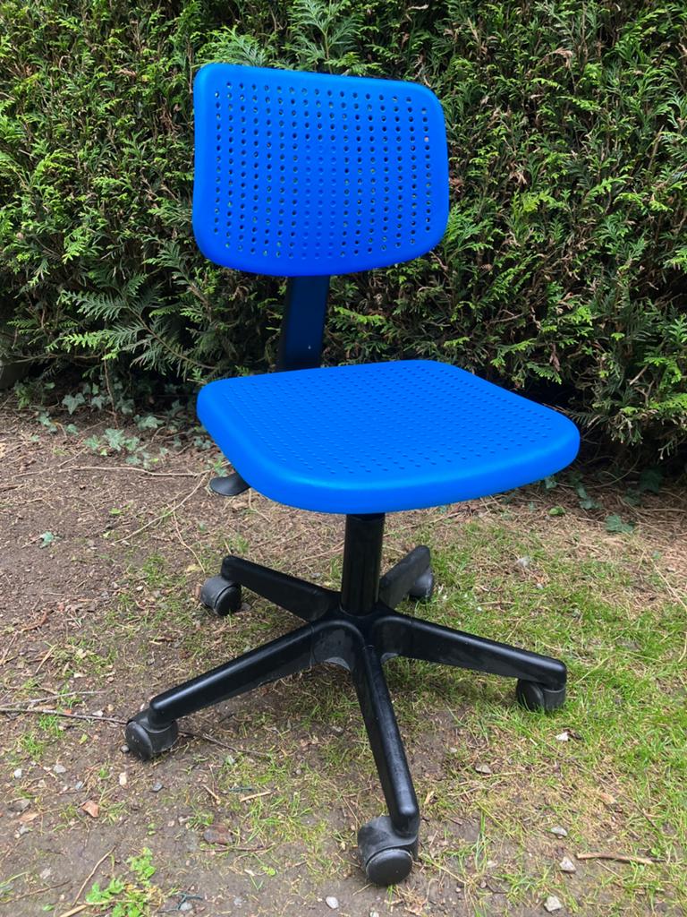 Chaise de bureau, Huis en Inrichting, Bureaustoelen, Ophalen, Gebruikt, Blauw, Bureaustoel