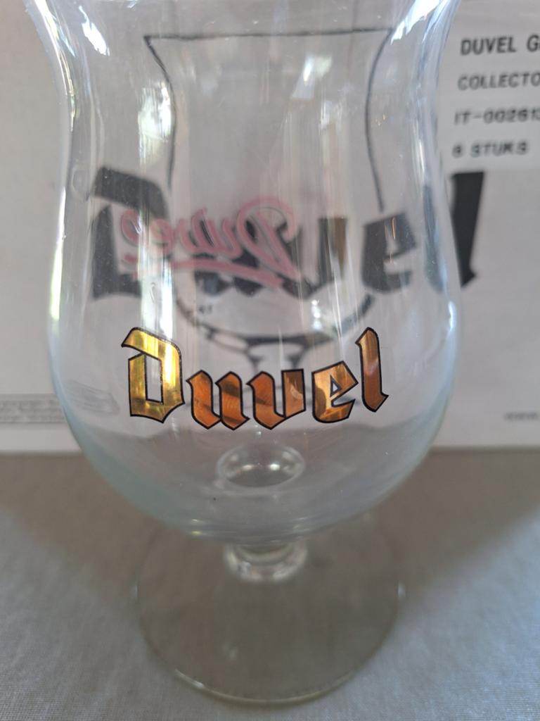 Duvelglas 85j. collectie 1971, gouden duvel opschrift, Verzamelen, Glas en Drinkglazen, Ophalen of Verzenden