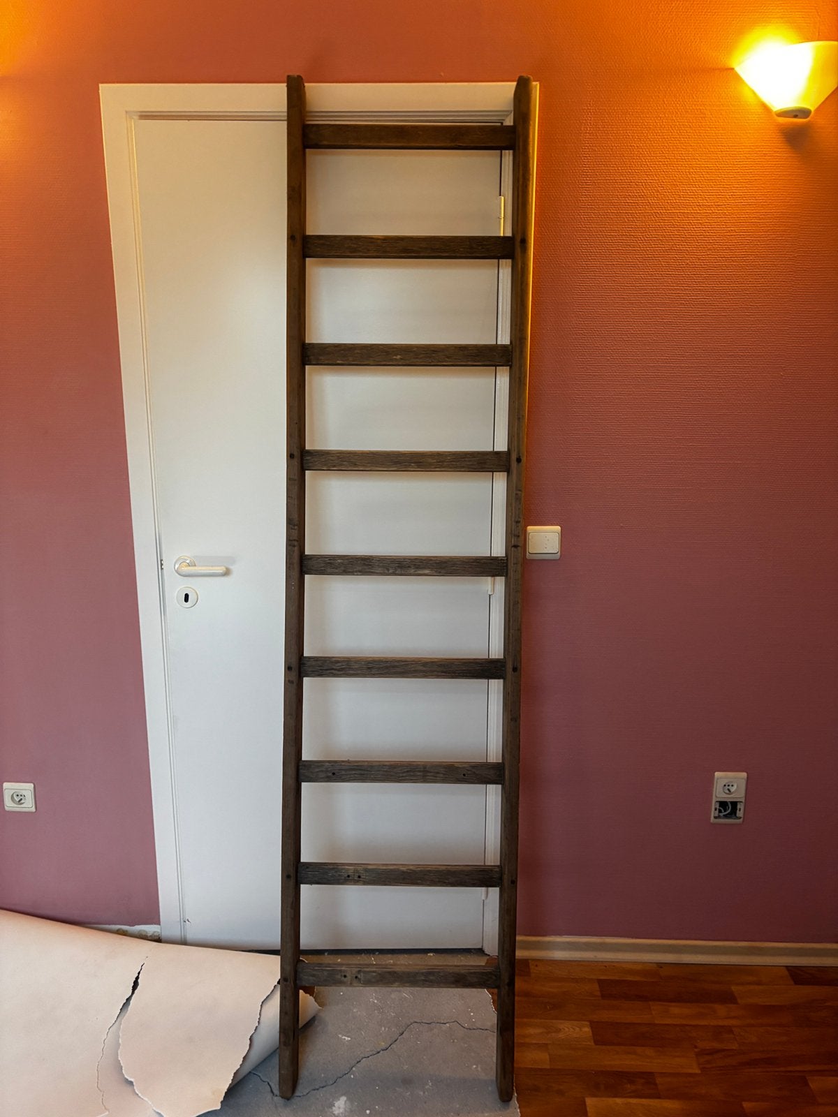 Decoratie trapladder - hout, Doe-het-zelf en Bouw, Ladders en Trappen, Ophalen, Zo goed als nieuw