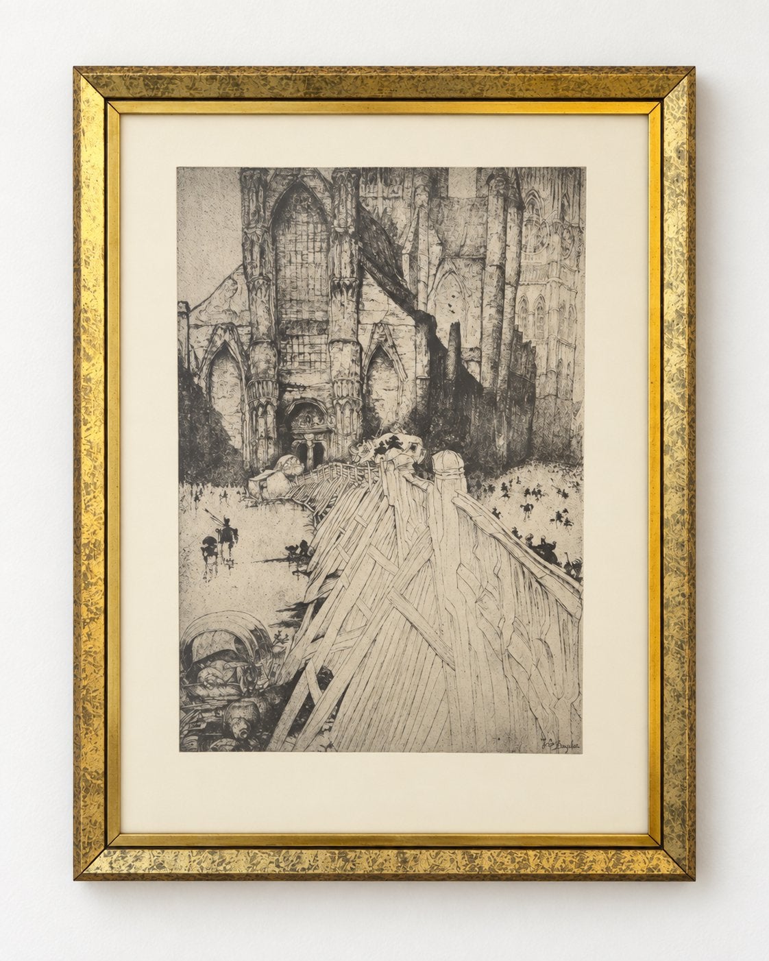 Ets Jules De Bruycker, Sint-Niklaaskerk, Ophalen of Verzenden, Ets