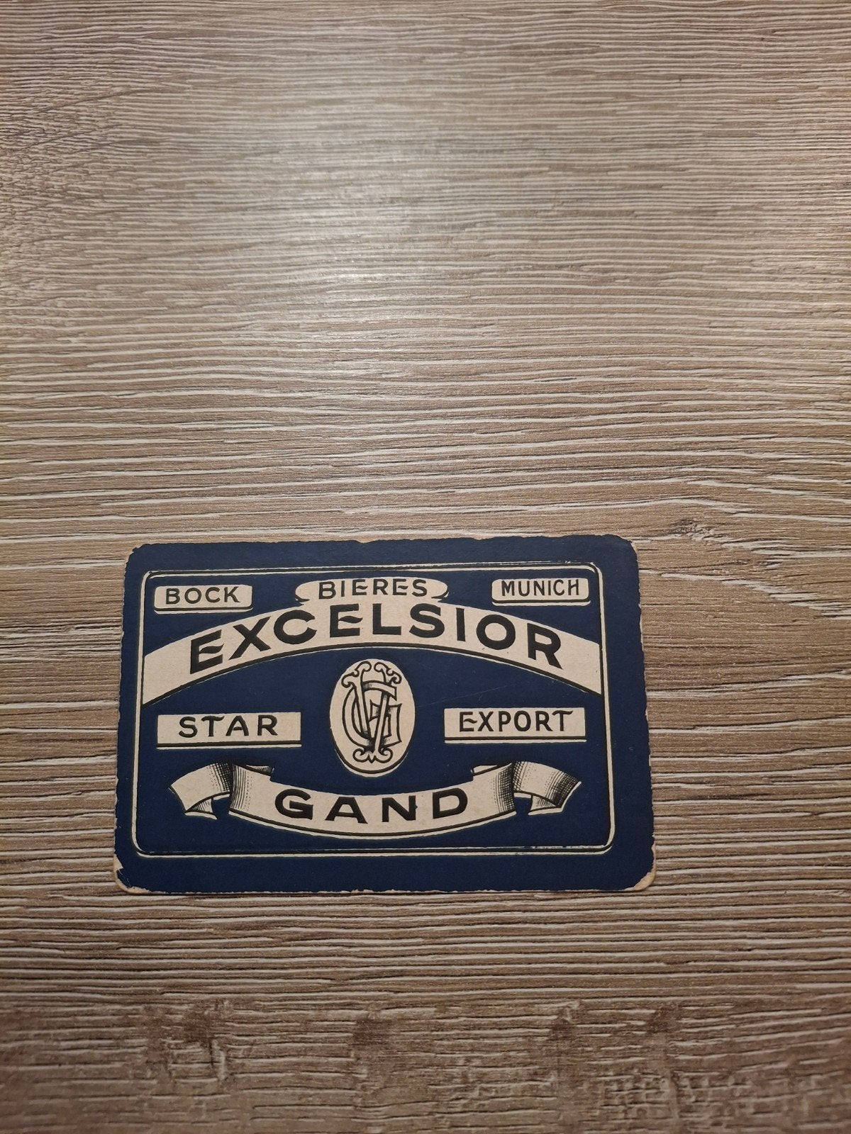 Oude speelkaart excelsior gand, Verzamelen, Biermerken, Ophalen of Verzenden
