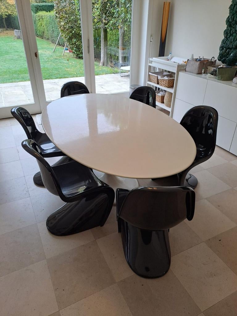 Set van 6 vintage eetkamerstoelen, Huis en Inrichting, Ophalen