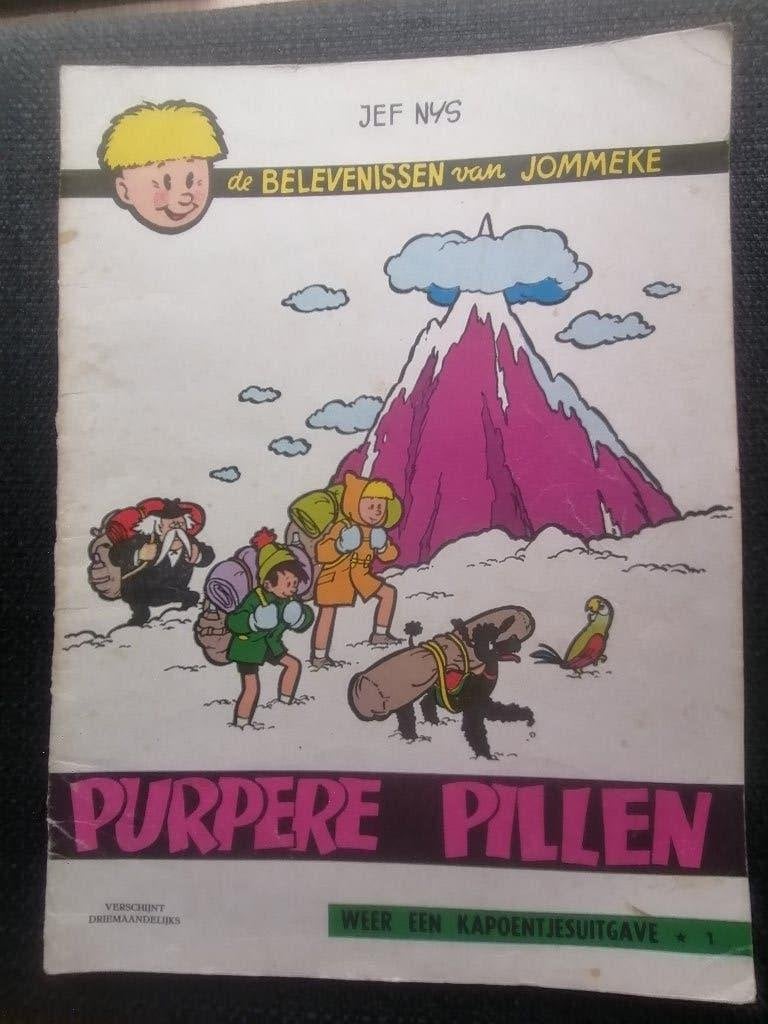 Jommeke album nr.1: Purpere pillen (aantal: 3), Boeken, Jef Nys., Meerdere stripboeken, Ophalen, Gelezen