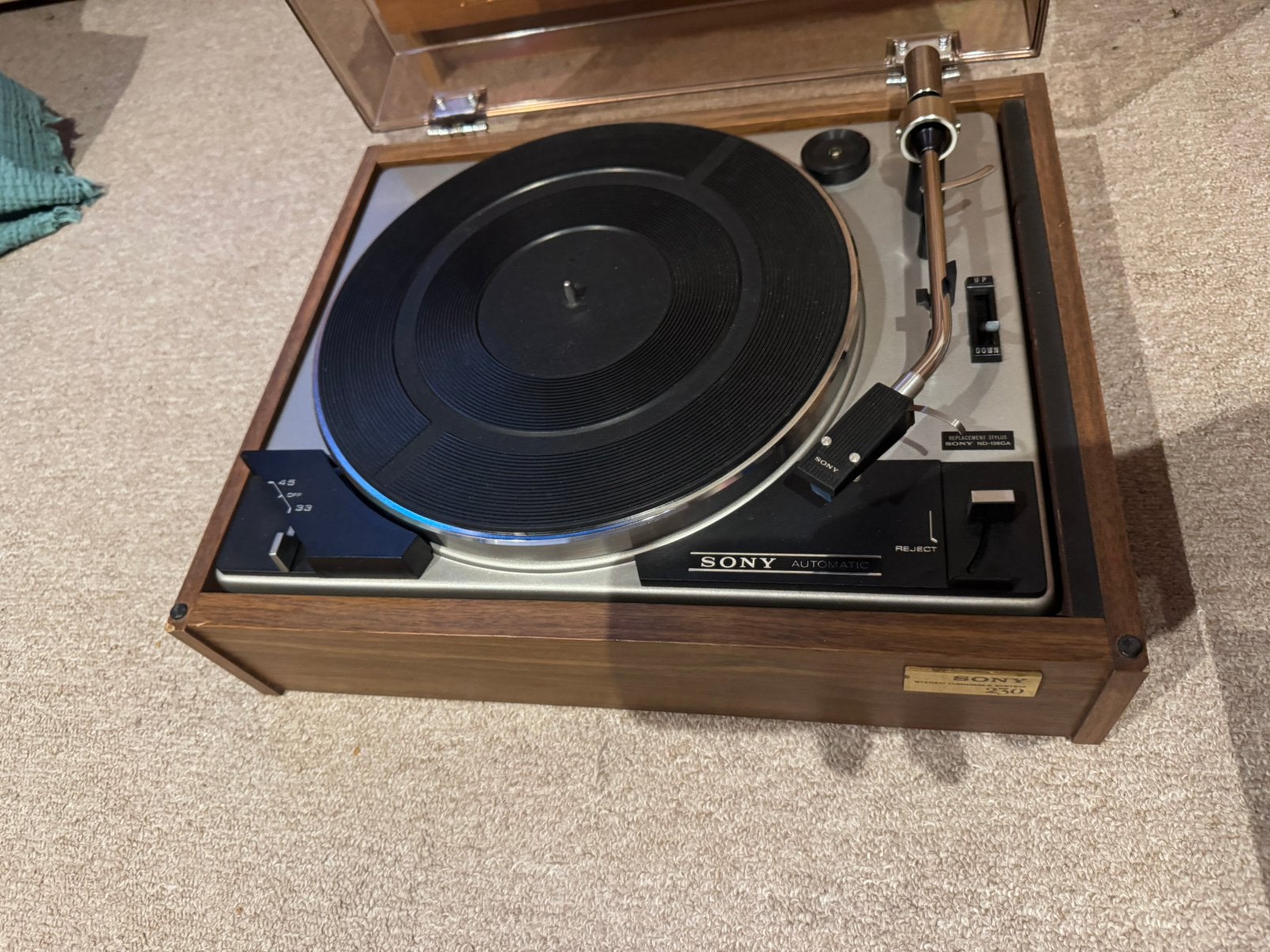Sony platenspeler PS230, Audio, Tv en Foto, Platenspelers, Ophalen, Zo goed als nieuw, Platenspeler, Sony