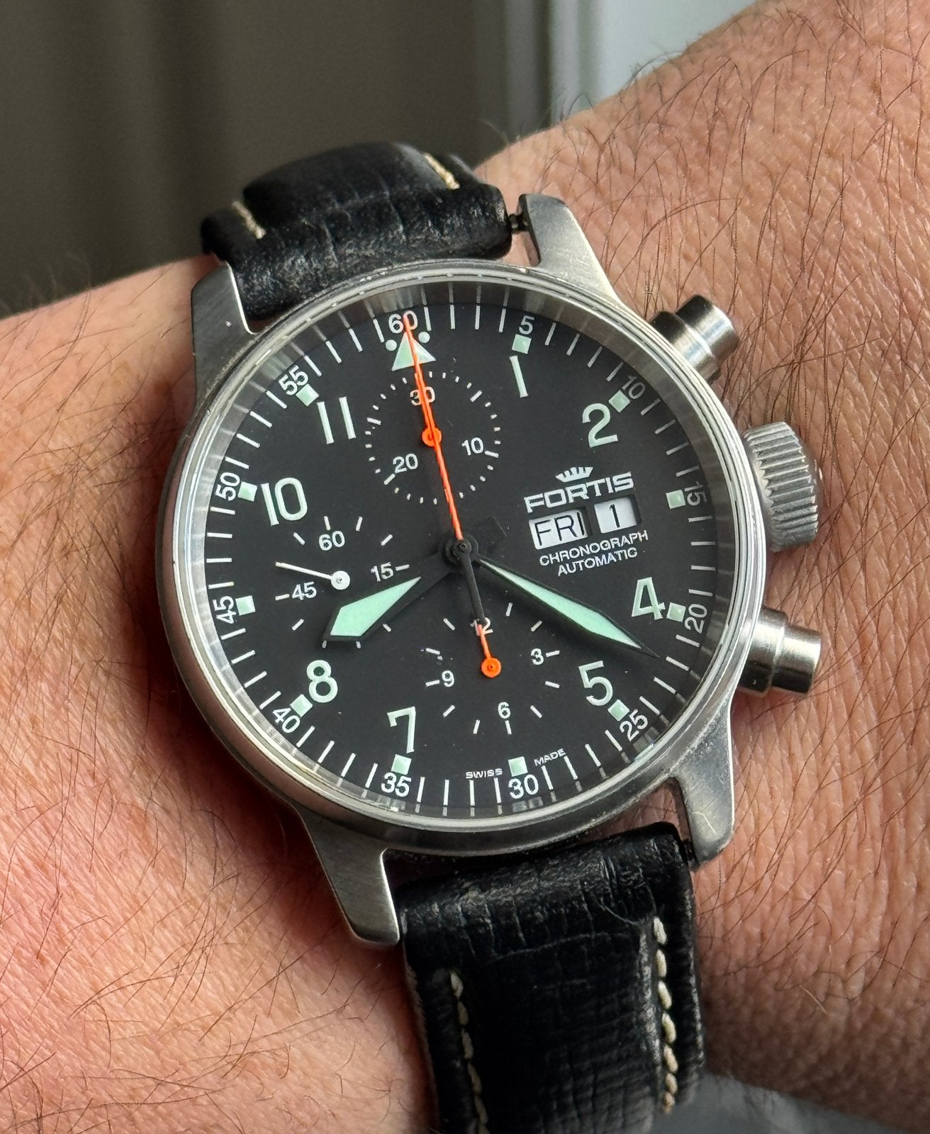 Horloge Fortis Flieger chronograaf., Ophalen of Verzenden, Zo goed als nieuw
