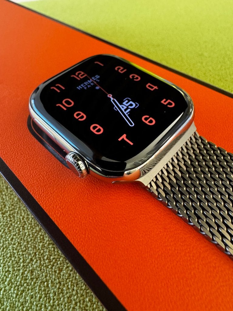 Apple Watch Hermès Titanium zilver in perfecte staat, Ophalen, Stappen, Apple Watch, IOS