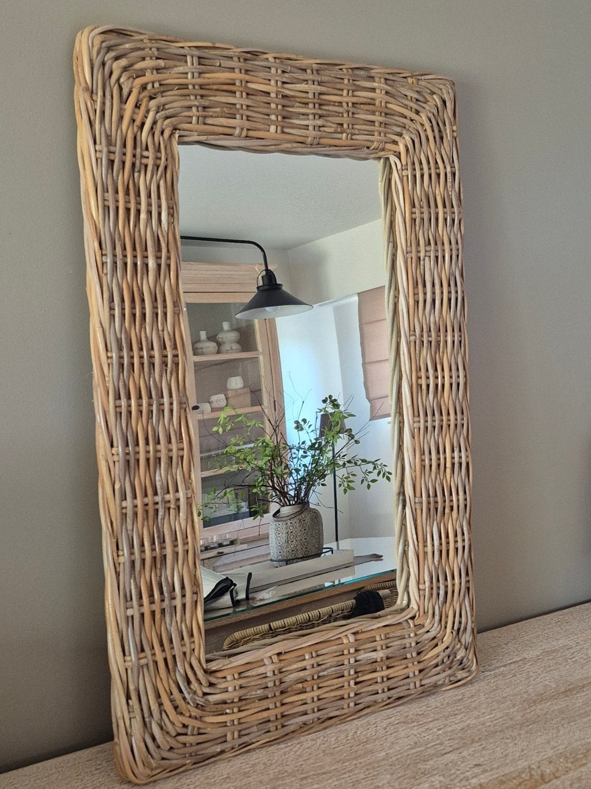 rotan spiegel, Huis en Inrichting, Ophalen, Nieuw