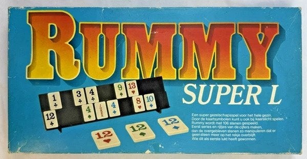 Jeu de puzzle Rummy Super L, jeu vintage complet Rummikub, Hobby & Loisirs créatifs, 1 ou 2 joueurs, Envoi, Comme neuf, Overig