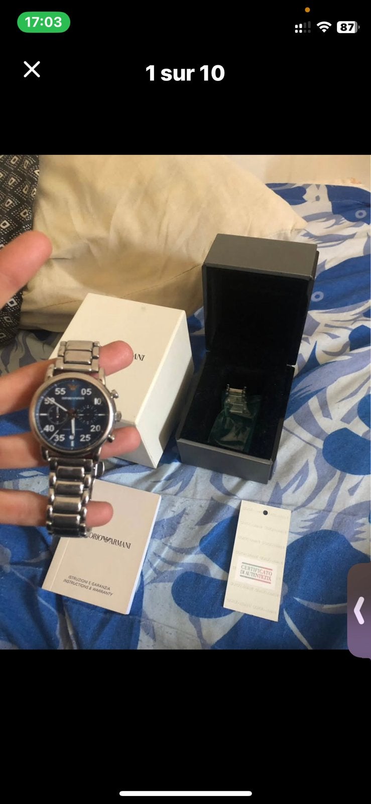 Montre Emporio Armani️, Bijoux, Sacs & Beauté, Montre-bracelet, Autres marques, Comme neuf, Enlèvement