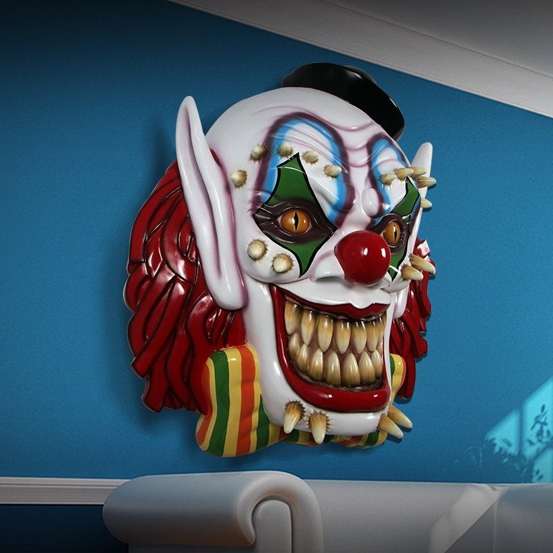 Décoration murale de clown - 152 cm - masque, Enlèvement, Neuf