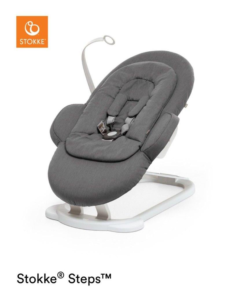 Baby Relax Stokke Steps Bouncer deep grey, Verstelbaar, Wipstoel, Zo goed als nieuw, Ophalen