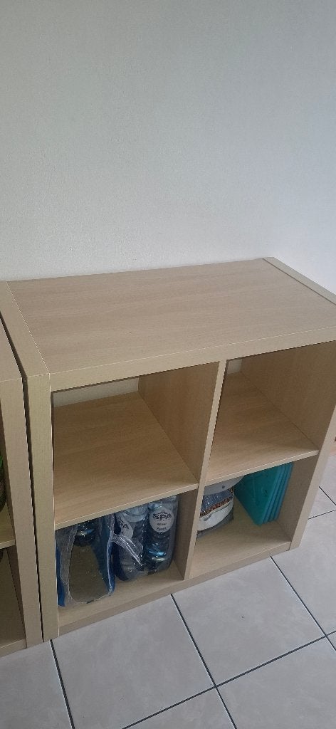 Meuble IKEA KALLAX Étagère, effet chêne blanchi, 77x77 cm, Maison & Meubles, Enlèvement, Utilisé