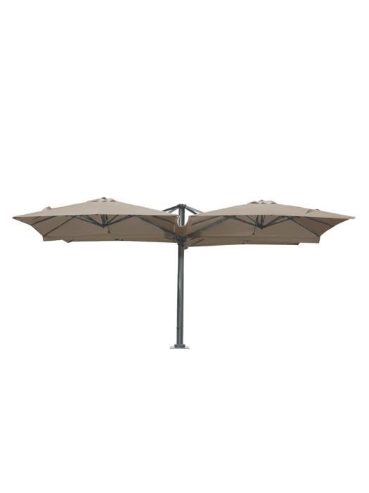 Parasol - 4-Delig - Licht grijs - 4 x B 250 x D 250 CM, Tuin en Terras, Ophalen, Gebruikt, Overige typen, Waterdicht