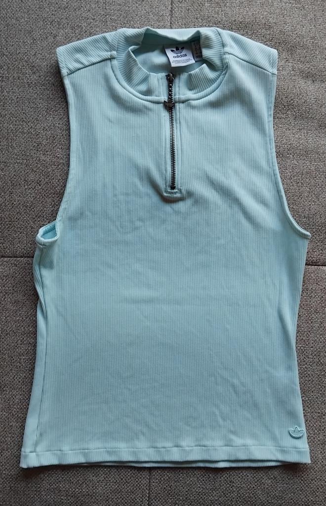 Adidas Originals Ribgebreide Top - Mintgroen - Maat XS, Ophalen of Verzenden, Maat 34 (XS) of kleiner
