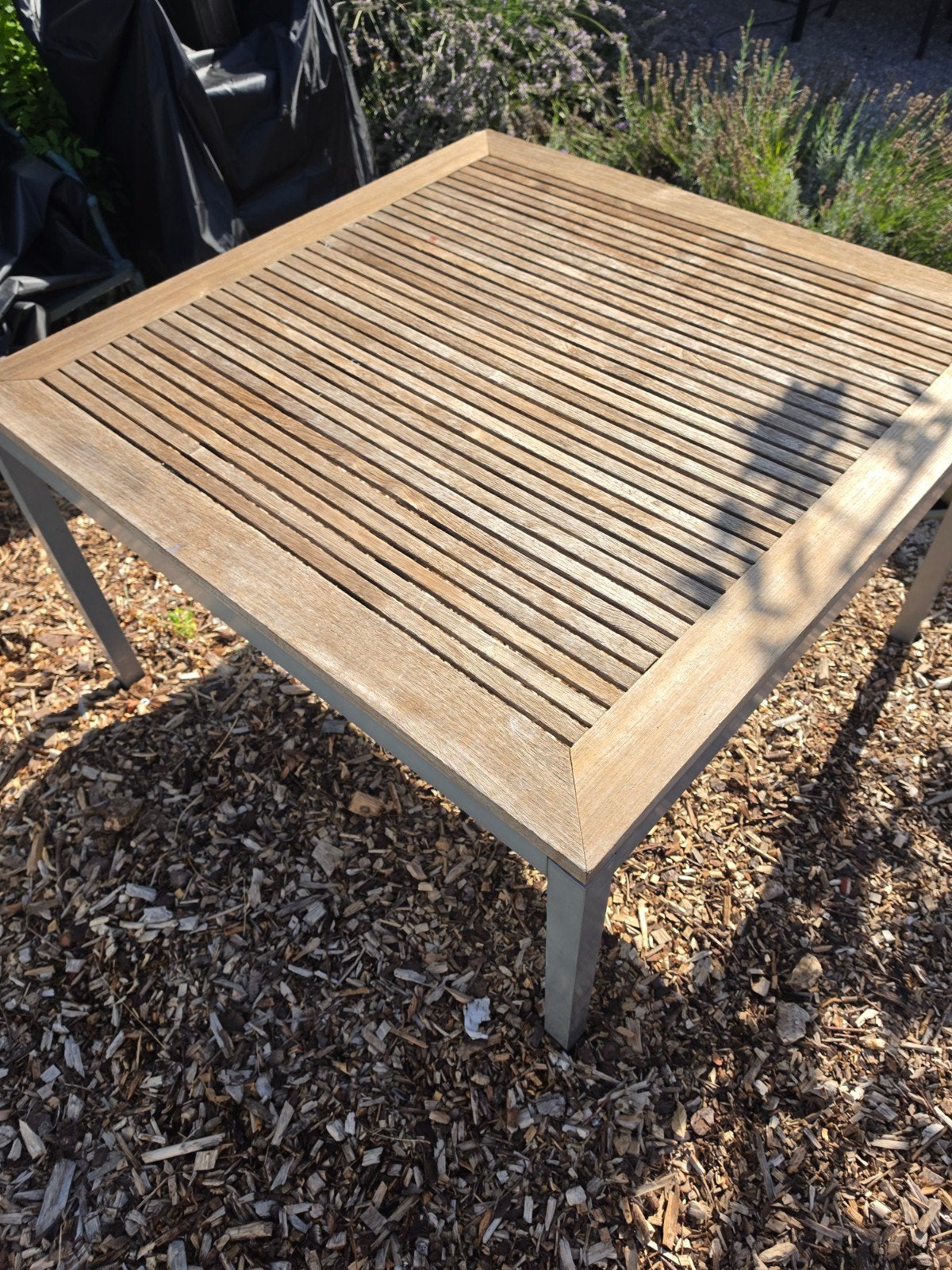 houten tuin tafel, Tuin en Terras, Ophalen, Gebruikt, Vierkant, Hout