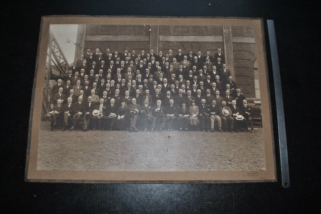 Photo Compagnie charbonnage de Boubier Châtelet 1875 1925, Ophalen of Verzenden, Foto, Gesigneerd