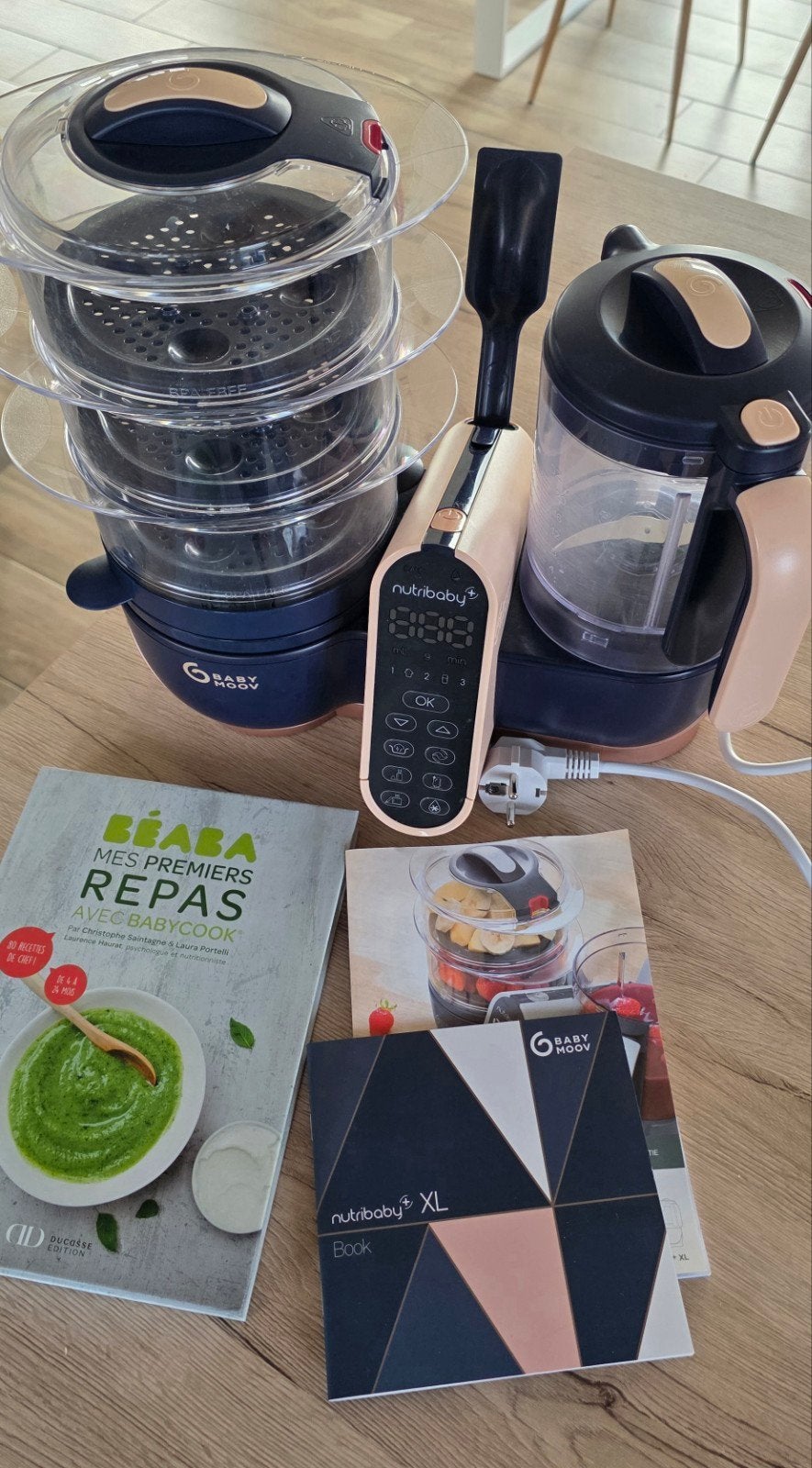 Babymoov Nutribaby+ XL et Livre Béaba Mes premiers repas, Résiste au lave-vaisselle, Enlèvement, Utilisé, 3 vitesses ou plus