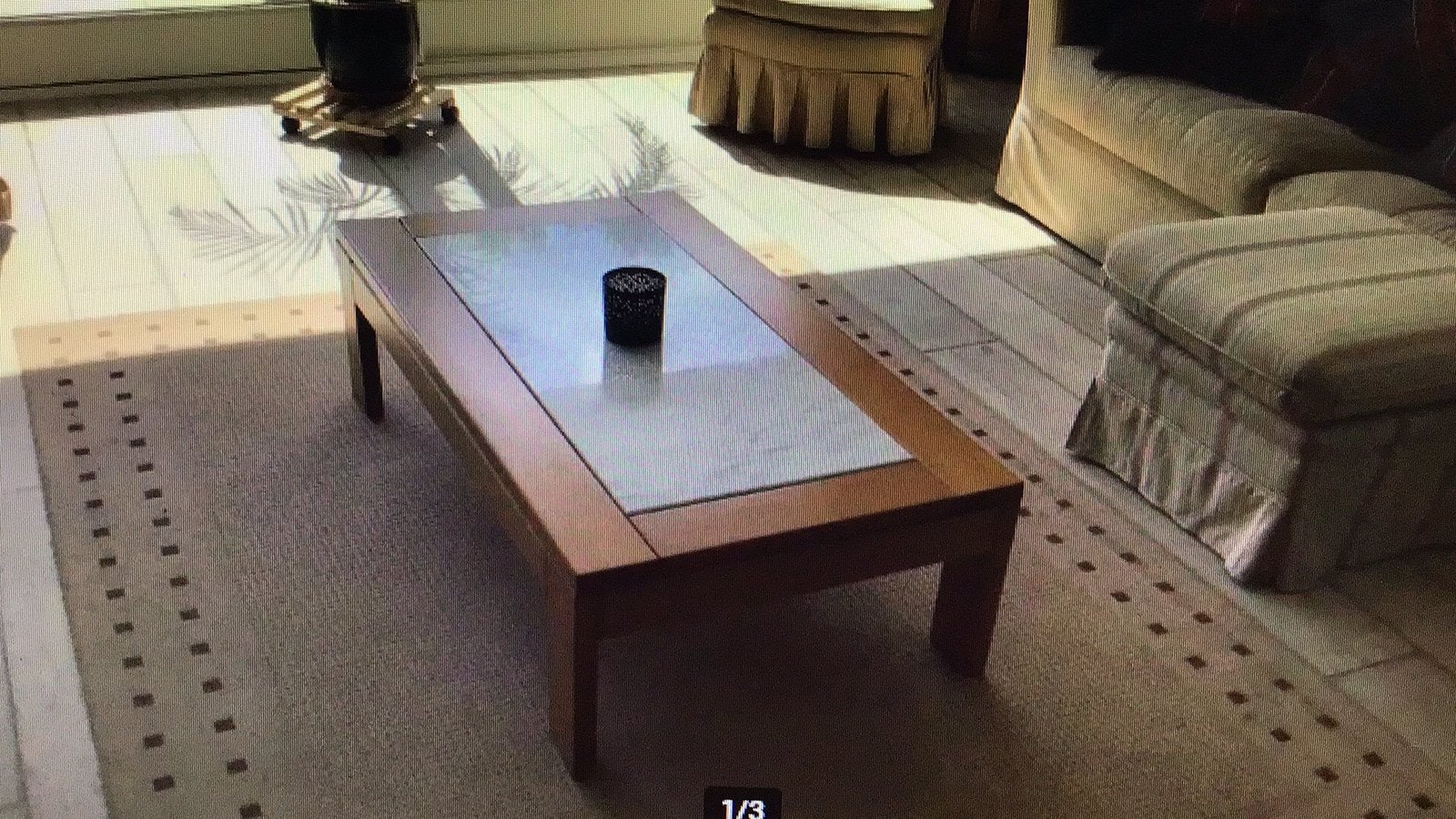 Salontafel met marmeren tablet afneembaar, Huis en Inrichting, Ophalen, Zo goed als nieuw