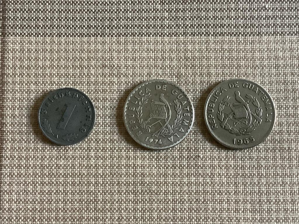 1 reichspfennig 1942 - 10 centavos guatemala 1965-1974, Ophalen of Verzenden