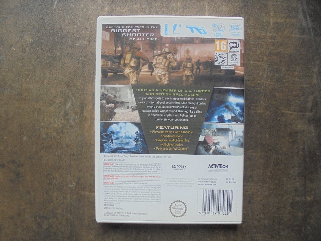 Call Of Duty Modern Warfare Reflex Edit voor Wii (ziefoto's), Games en Spelcomputers, Gebruikt, Shooter, 1 speler, Ophalen of Verzenden