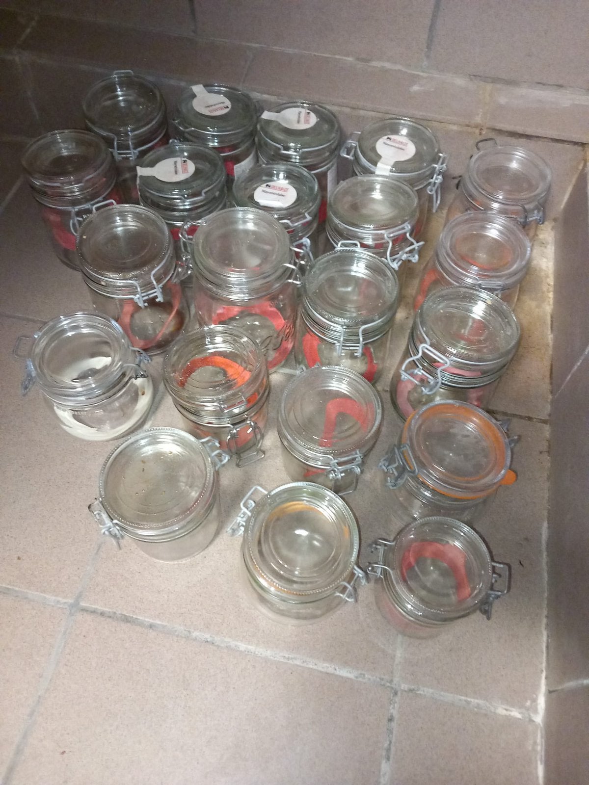 Glazen potten, Huis en Inrichting, Ophalen, Zo goed als nieuw
