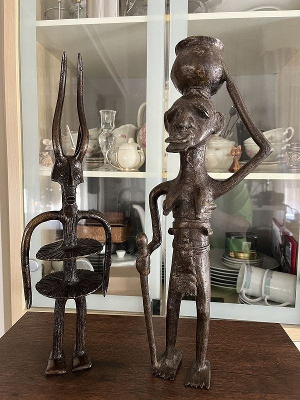 Bobo-bronsfiguur en Senufo-cultuur in West-Afrika Bronze, Ophalen of Verzenden, Brons