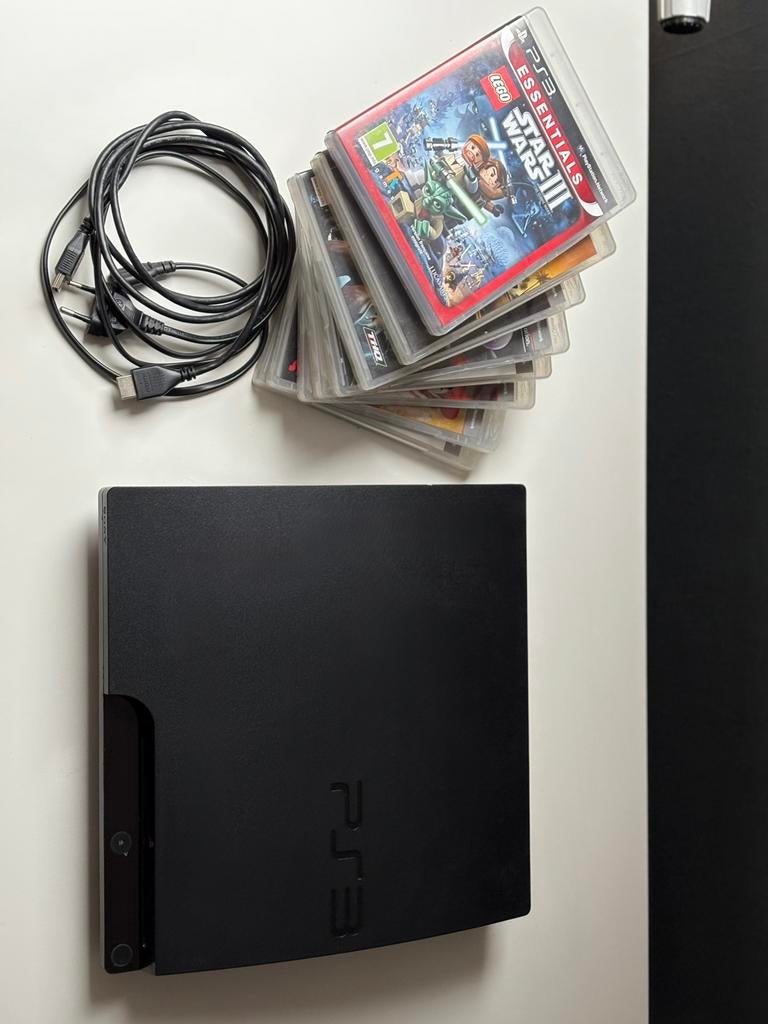 Lot PS3 + jeux, Consoles de jeu & Jeux vidéo, Consoles de jeu | Sony PlayStation 3, Enlèvement, Comme neuf, Slim