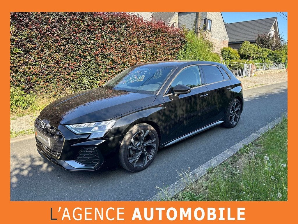 Audi A3 Sportback 30 TFSI MHEV Sport Edition S tronic Sport, Auto's, Zwart, 116 pk, Zwart, Leder