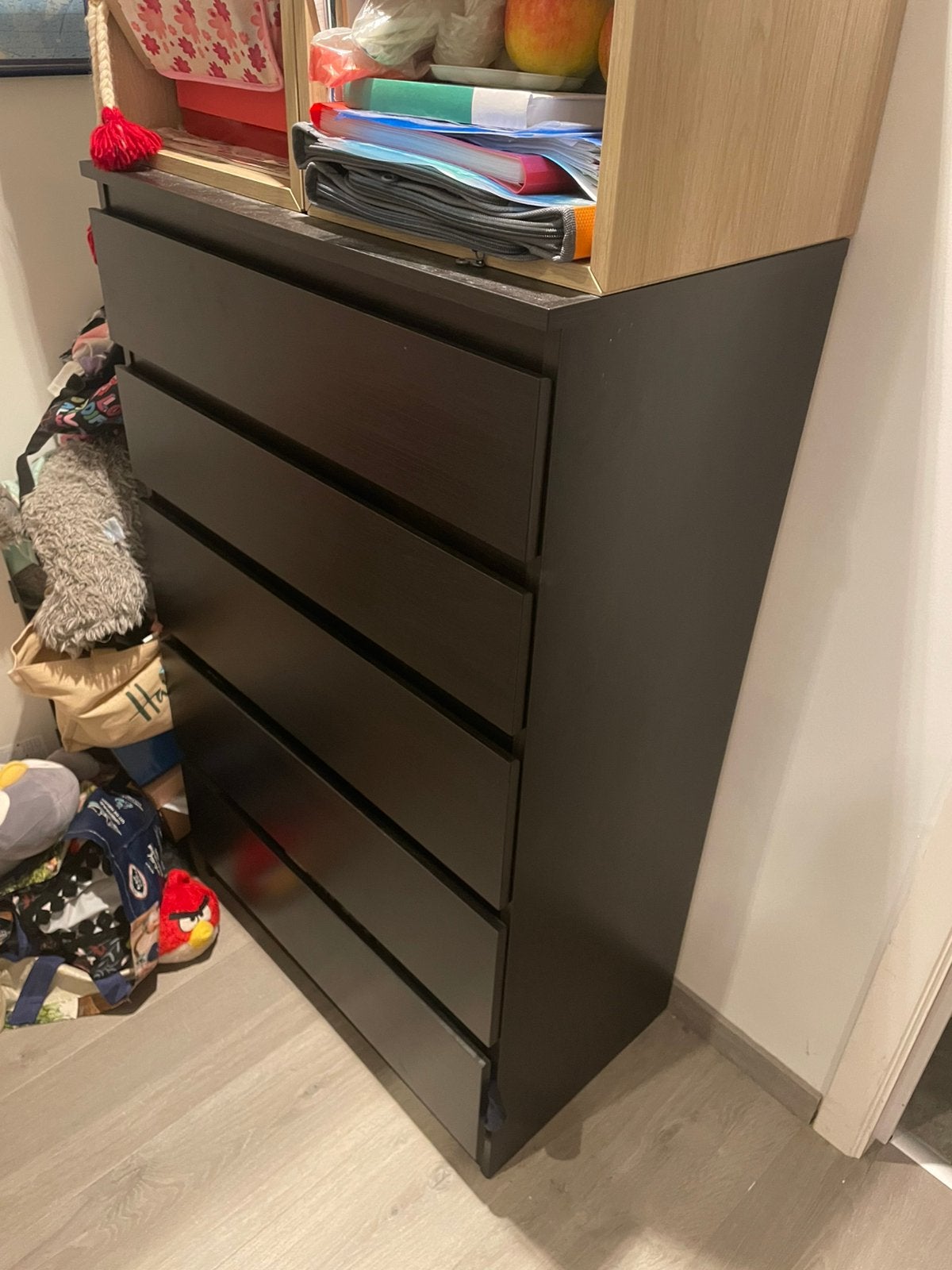 Kullen commode noir, 25 à 50 cm, 5 tiroirs ou plus, Comme neuf, Enlèvement