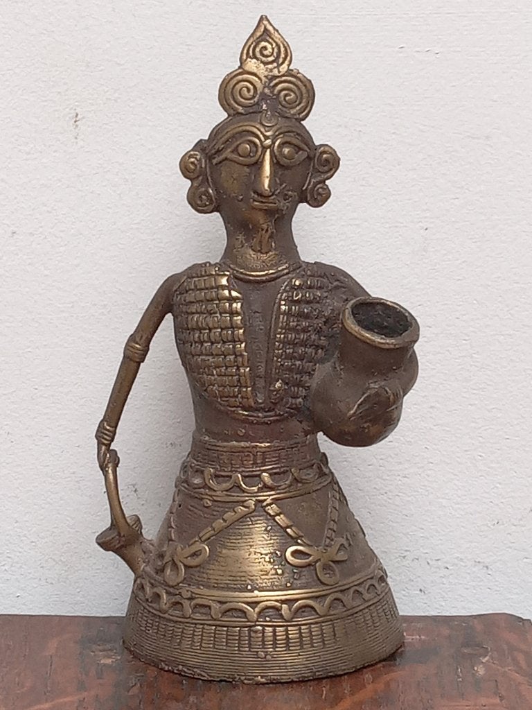 Statuette indienne, Fait main, Sculpture, Or, Inde
