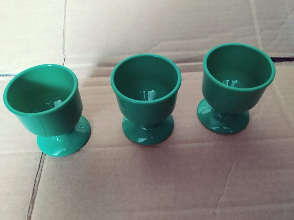 set van 3 pvc eierdopjes nieuw, Ophalen of Verzenden, Nieuw