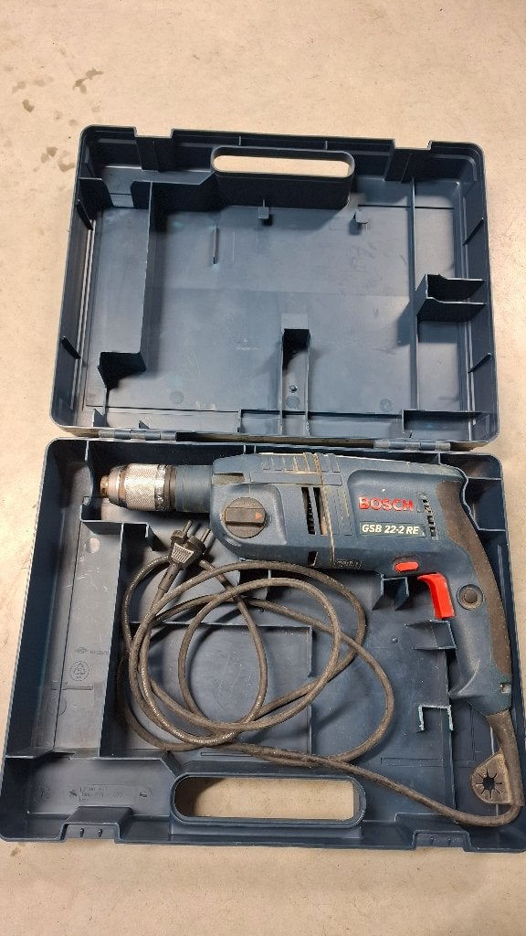 Bosch pro GSB22-2RE, 600 watt of meer, Zo goed als nieuw, Klopboormechanisme, Ophalen