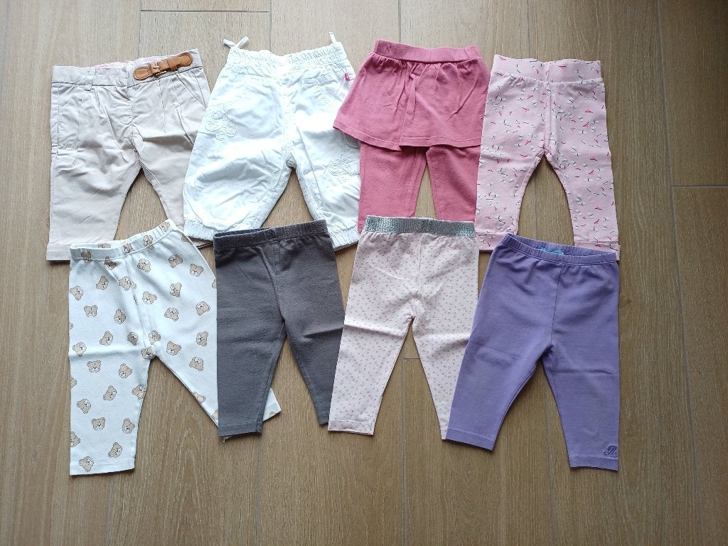 8 lente-/zomerbroekjes maat 68, Kinderen en Baby's, Babykleding | Maat 68, Ophalen of Verzenden, Gebruikt, Meisje, Broekje