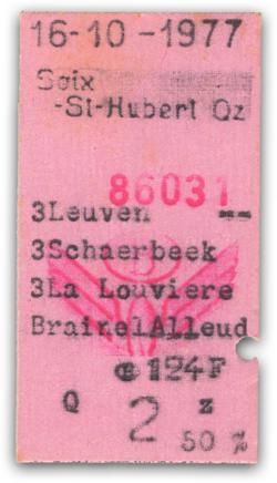 TICKET SNCB VINTAGE QUIEVRAIN  MONS - RECHERCHE, Enlèvement