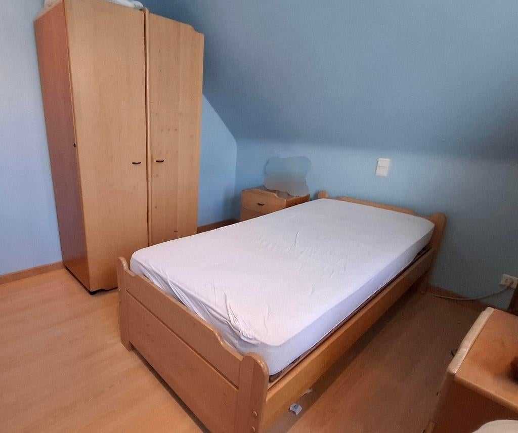 Complete jeugdslaapkamer – bed, kleerkast, kasten & bureau, Huis en Inrichting, Ophalen, Gebruikt, Eenpersoons