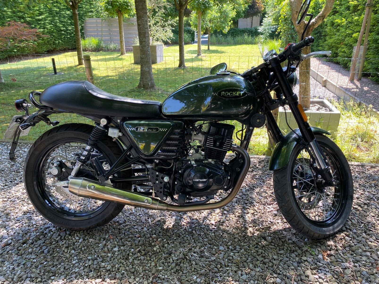 Hanway Rocket 125cc, groene kleur, slechts 600 km, Fietsen en Brommers, Brommers | Overige merken, Ophalen, 125 cc, Zo goed als nieuw