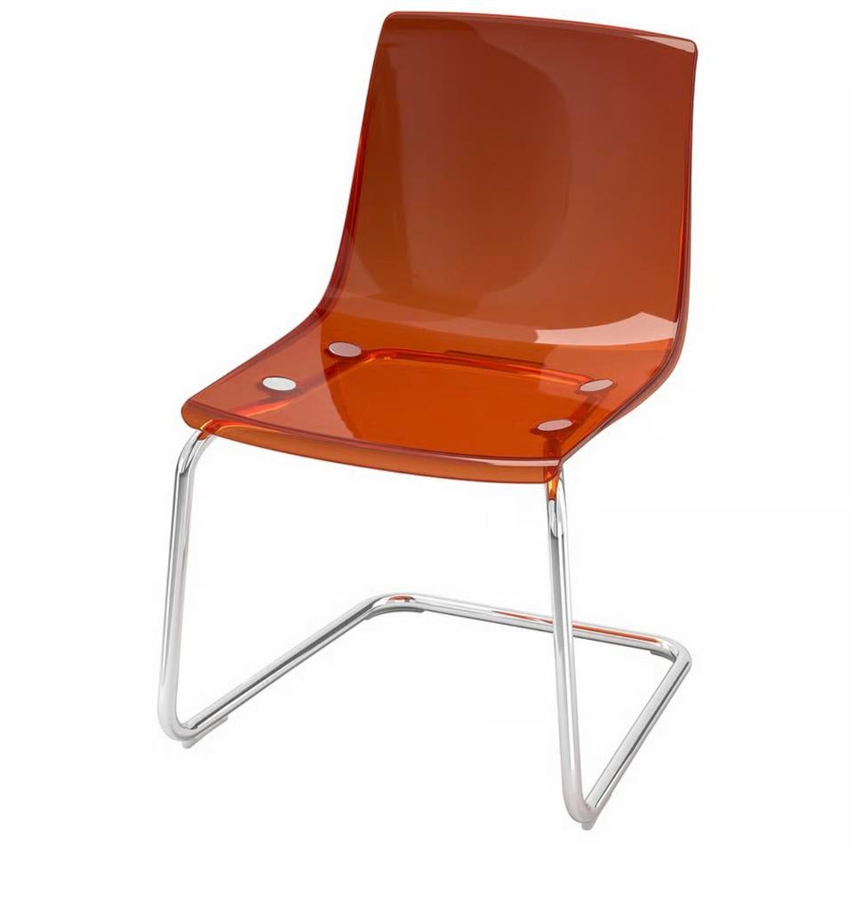 Chaise plastique fumé IKEA - TOBIAS, Maison & Meubles, Comme neuf, Brun, Autres matériaux, Une