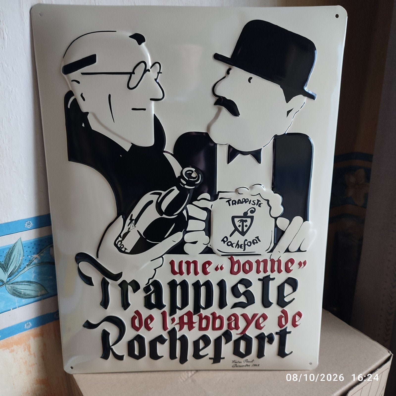 Belle plaque en métal TRAPPISTE ROCHEFORT .
40 cm x 30 cm.
A, Collections, Enlèvement ou Envoi, Neuf, Panneau, Plaque ou Plaquette publicitaire