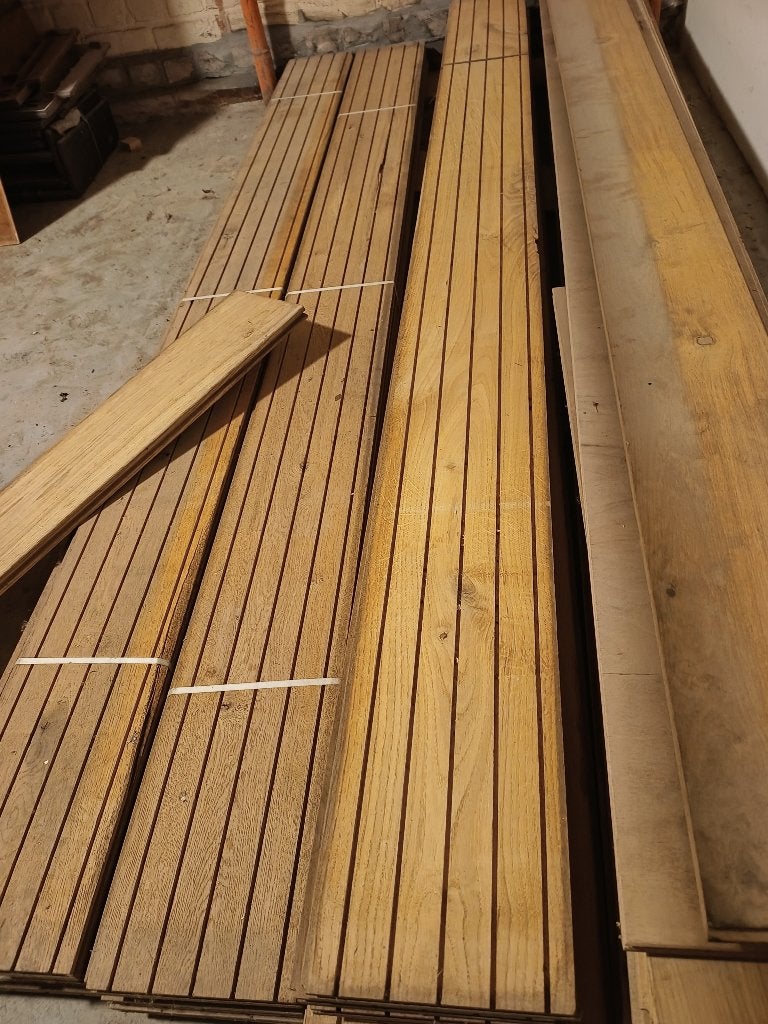 Eiken vloerdelen 6,4 m2, Ophalen, Nieuw, 10 tot 30 cm, Hout