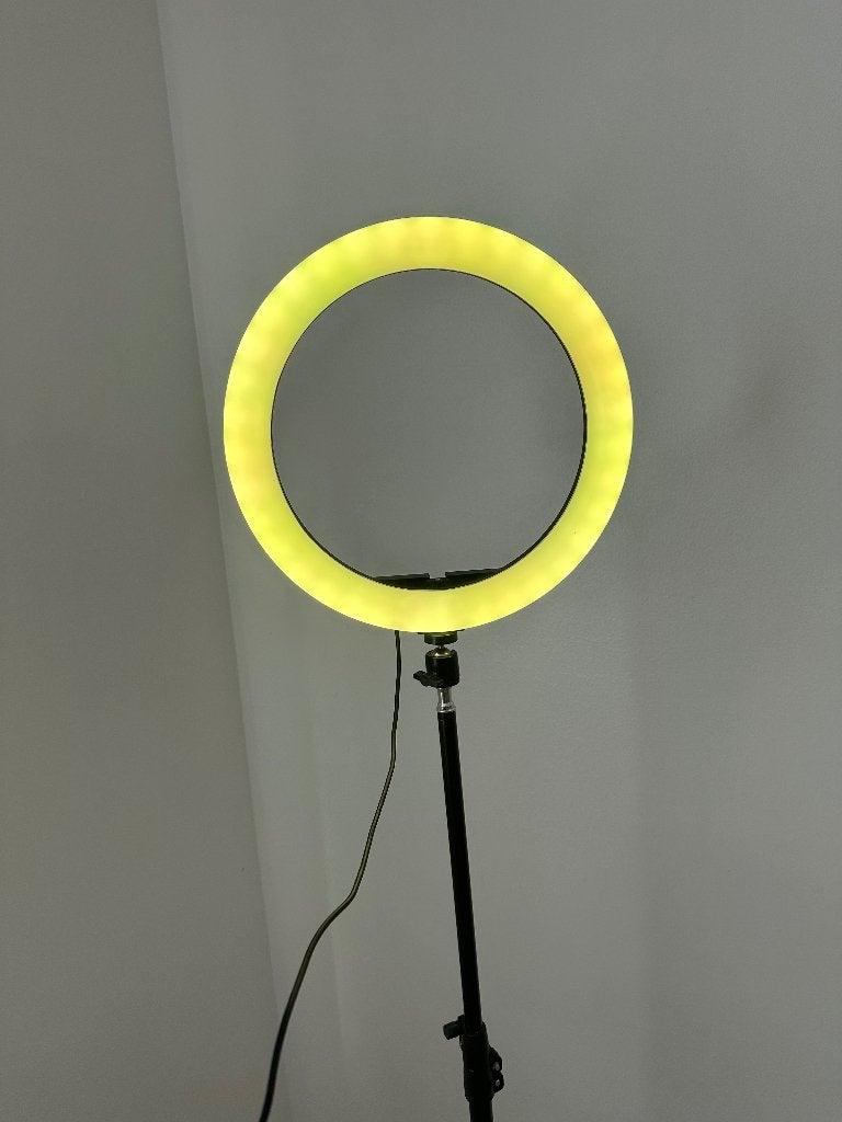 Led ringlicht met statief voor foto video, Audio, Tv en Foto, Fotografie | Statieven en Balhoofden, Ophalen, Zo goed als nieuw