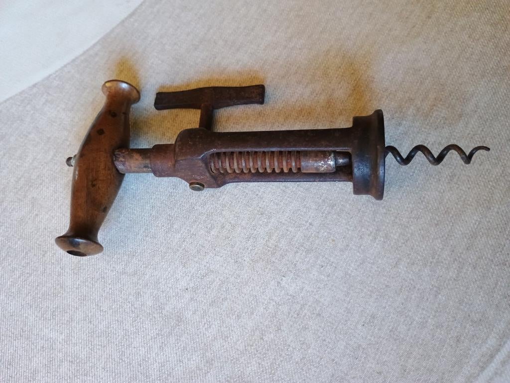 Vintage wijnopener met katrol, Ophalen of Verzenden