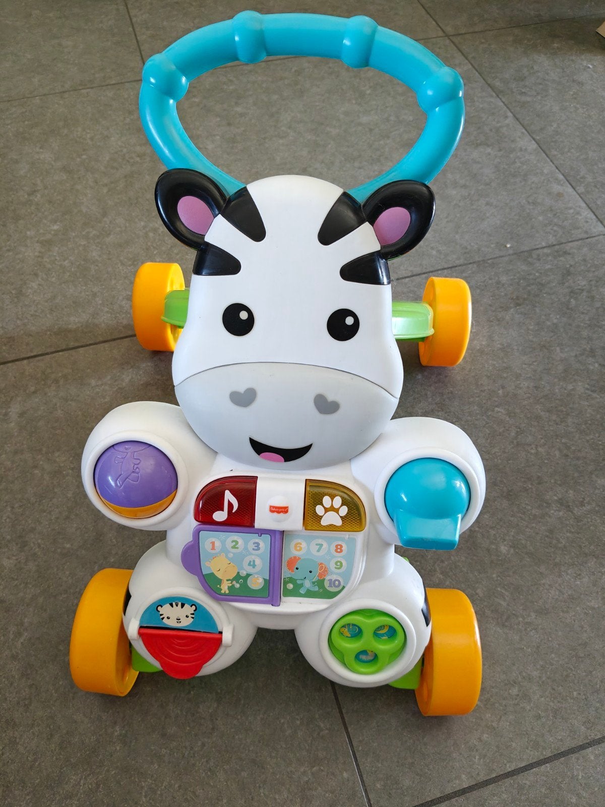 Zebra loopwagen, Ophalen, Zo goed als nieuw, Duw- of Trekspeelgoed, Met licht