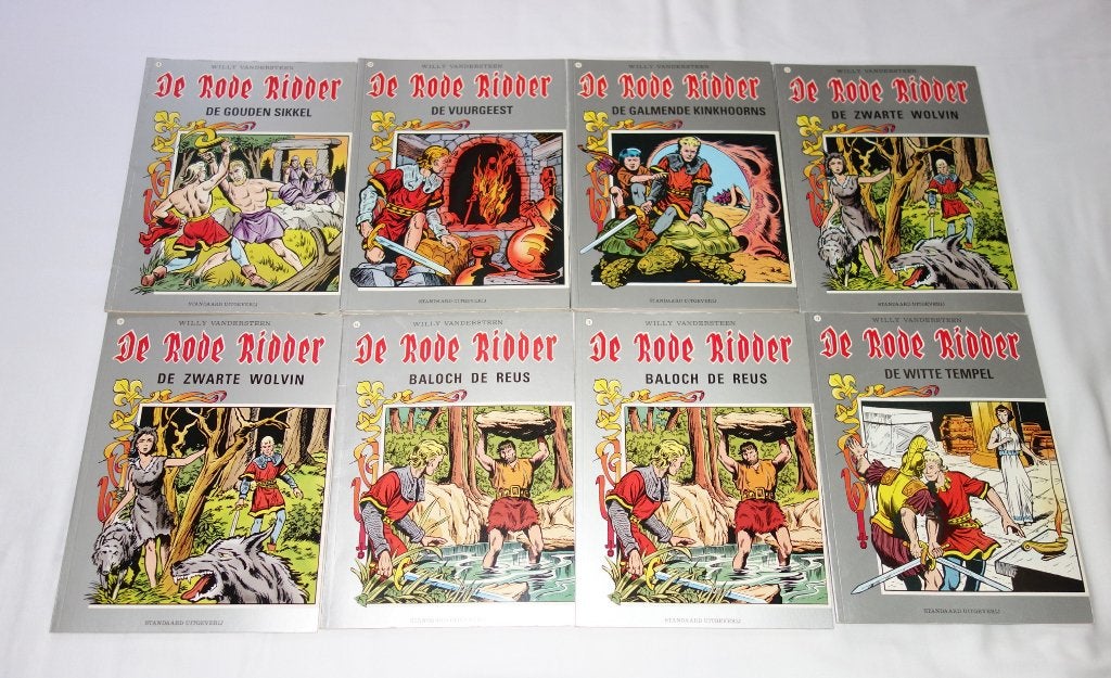 Verzameling De rode ridder strips in kleur., Plusieurs BD, Envoi, Utilisé, Willy Vandersteen