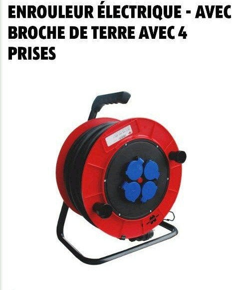 WURTH ENROULEUR DE CABLE RALLONGE ÉLECTRIQUE 40M 3*2,MM, Enlèvement ou Envoi, Utilisé, Autres marques, Enrouleur de câble
