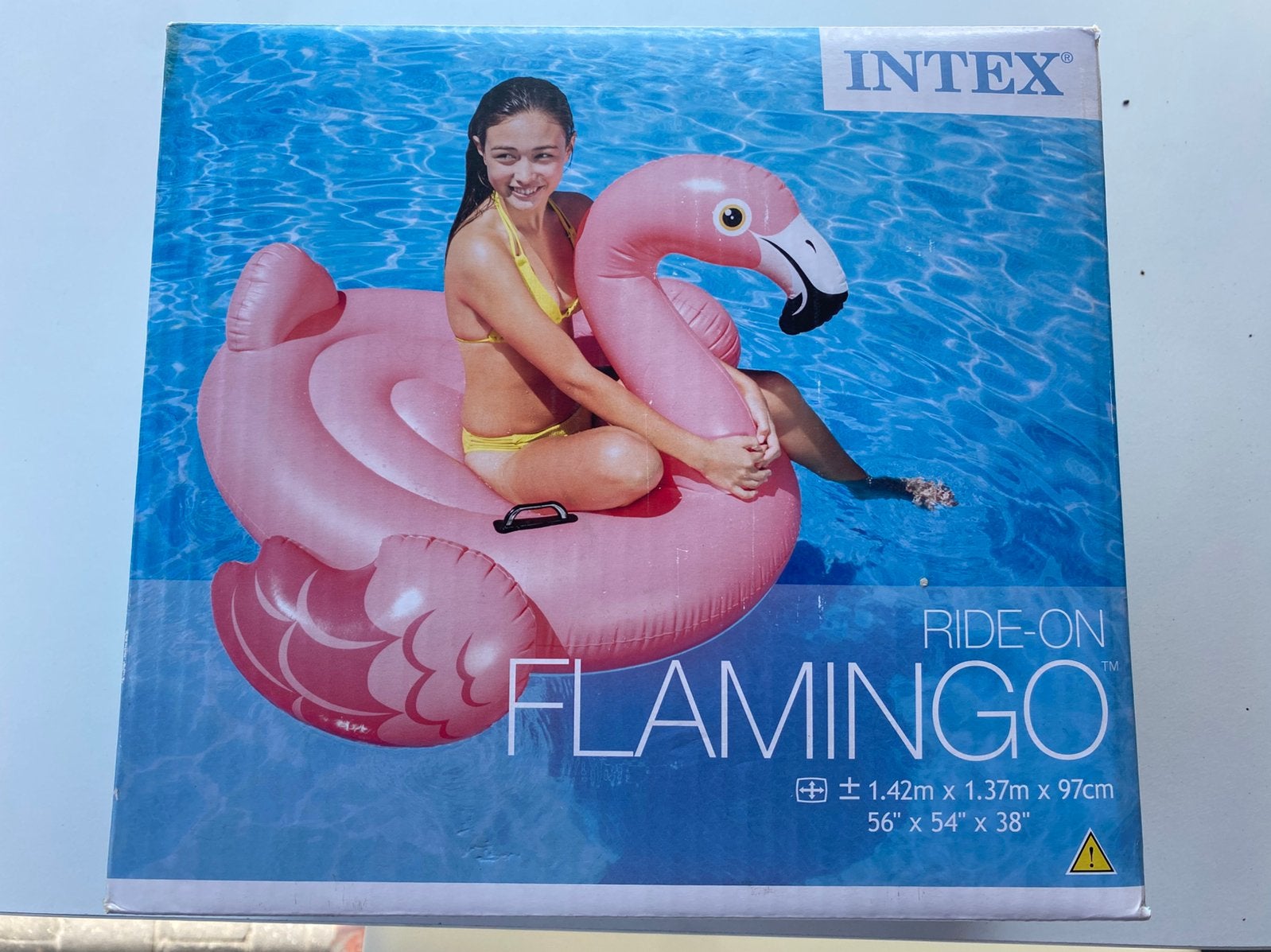 Opblaasbare flamingo, Ophalen, Nieuw