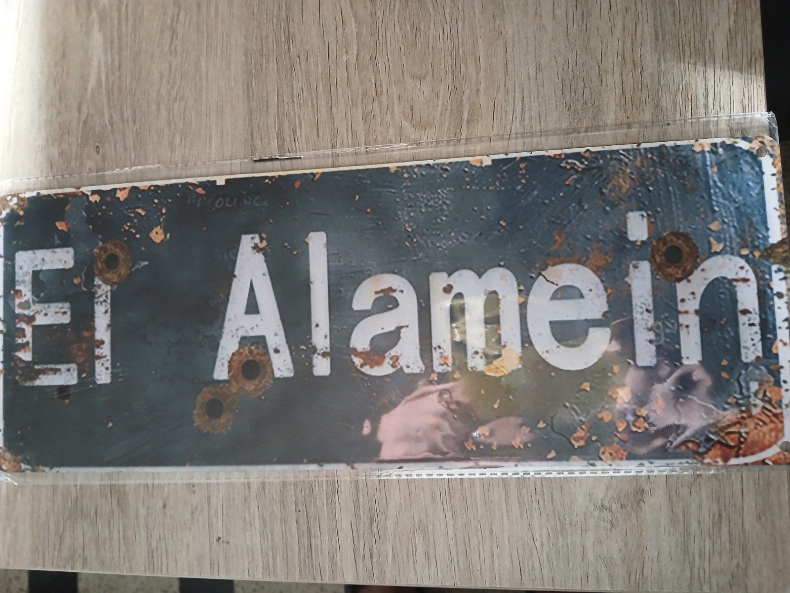 PLAQUE MÉTALLIQUE EL ALAMEIN, Enlèvement ou Envoi, Métal