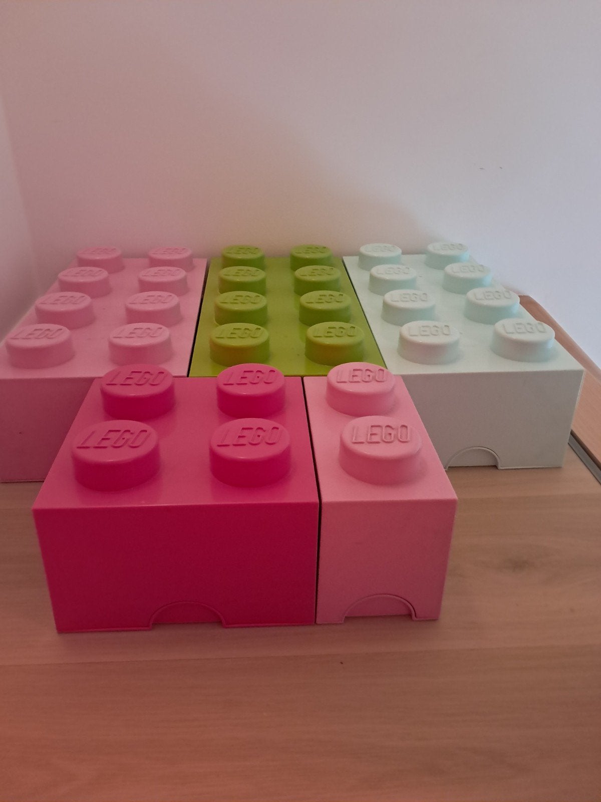 Boîtes de rangement LEGO 5 pièces, Vintage, Plastique, Comme neuf, Enlèvement