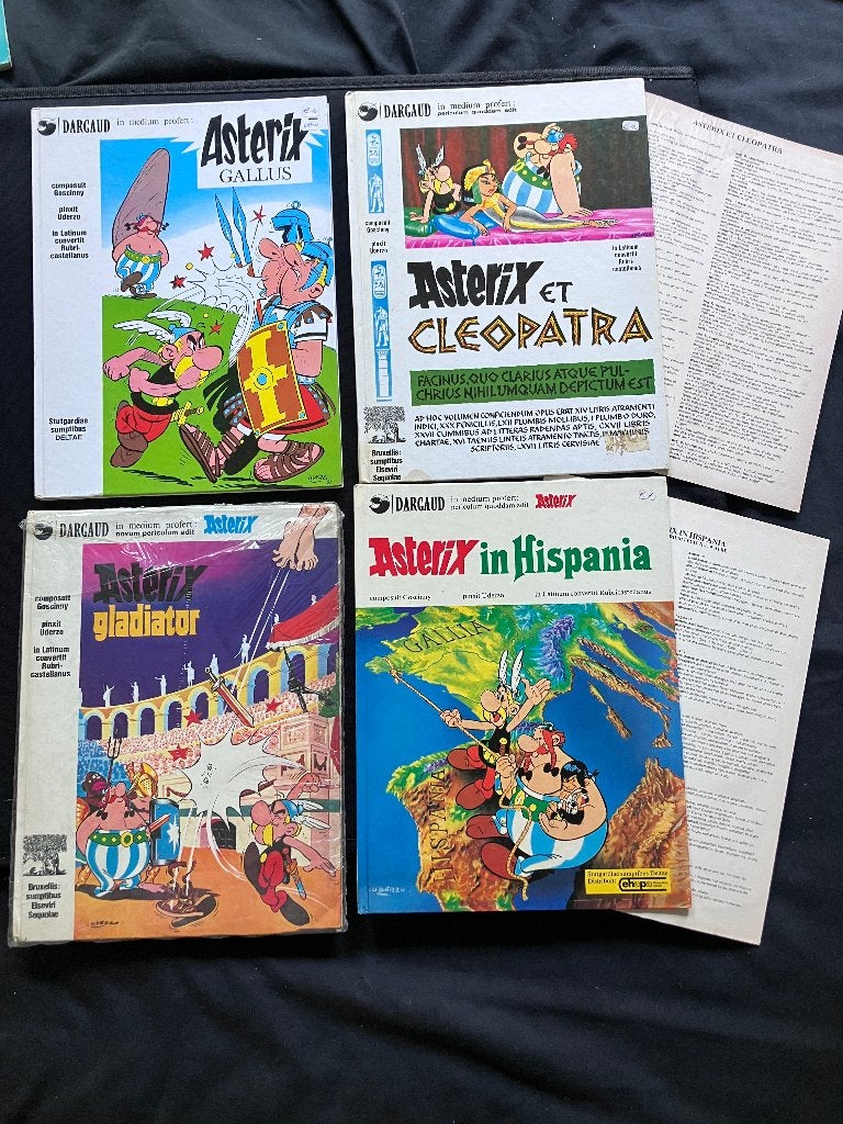 6 Asterix stripboeken, in Latijn frans en engels., Ophalen of Verzenden, Latijn